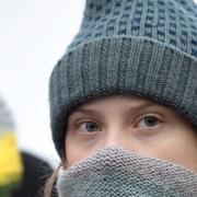 Thunberg i samband med skolstrejk för klimatet 20 december. 