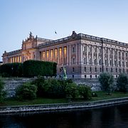 Exteriör Sveriges riksdag.
