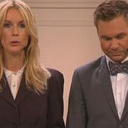 Programledarna Jenny Strömstedt och Anders Pihlblad.