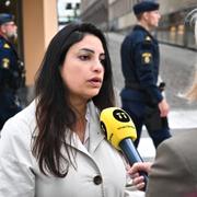 Vänsterpartiets partiledare Nooshi Dadgostar (V).