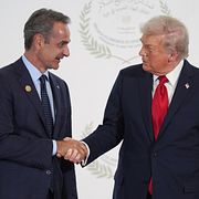 Mitsotakis och Trump.