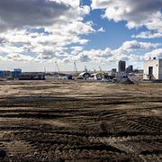 SSAB:s nya stålverksbygge i Luleå.