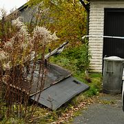 Avspärrningar på platsen.