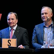 Stefan Löfven och Jonas Sjöstedt. 