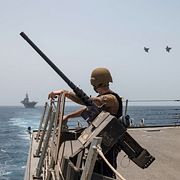 Amerikanska soldater i Hormuzsundet.