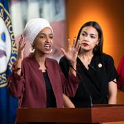 Ilhan Omar tillsammans med Rashida Tlaib och Alexandria Ocasio-Cortez, arkivbild.