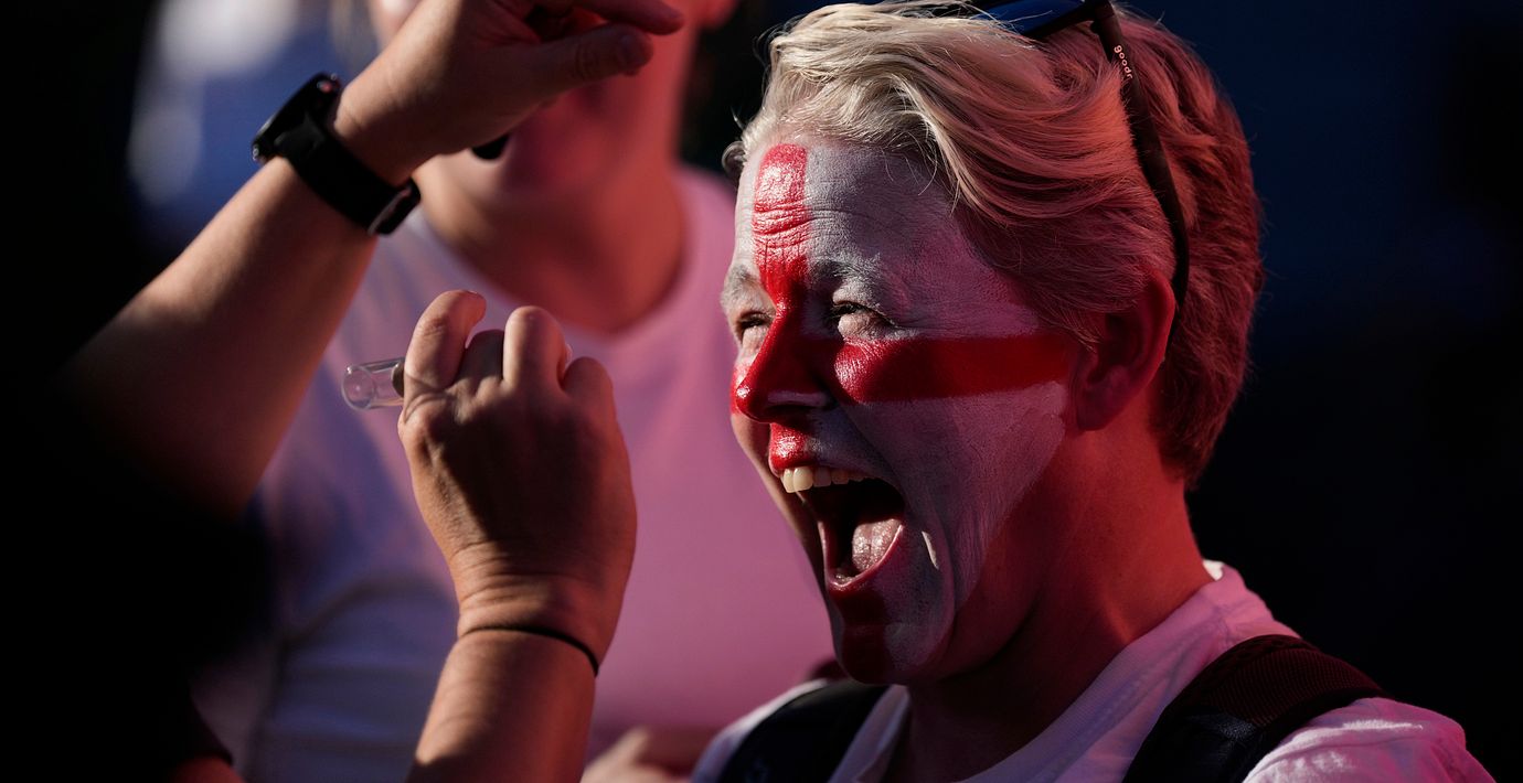 Engelsk fotbollssupporter, arkivbild.