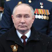 Putin under förra årets segerparad i Moskva