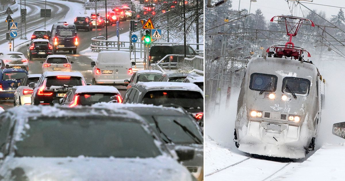 Busslinjer och tåg ställs in inför annalkande snöstorm