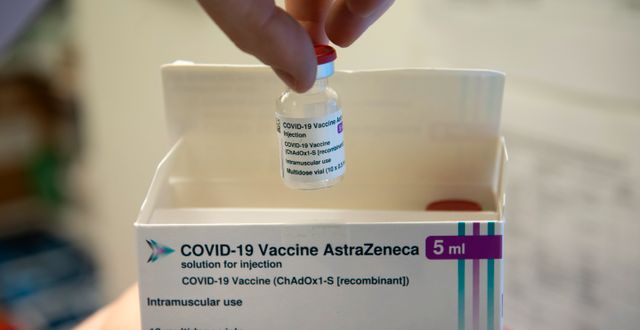 Vaccin från Asta Zeneca. Fredrik Sandberg/TT / TT NYHETSBYRÅN
