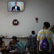 Honduras tidigare president Juan Orlando Hernández efter sin benådning.