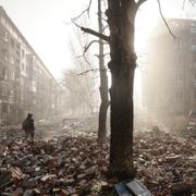 Bild från allvarliga strider i Donetsk-regionen. 