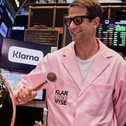 Klarnas vd Sebastian Siemiatkowski vid noteringen på New York-börsen i september 2025.