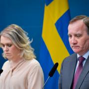 Lena Hallengren och Stefan Löfven.