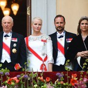 Kung Harald, kronprinsessan Mette-Marit, kronprins Haakon och prinsessan Märtha Louise, arkivbild/António Guterres