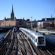 Tunnelbanebron vid Slussen.