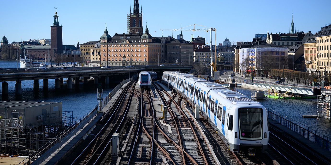 Tunnelbanebron vid Slussen.