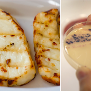 Halloumi t.v. Antibiotikaresistenta bakterier t.h.