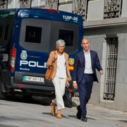 Rubiales anländer till rätten på fredagen.