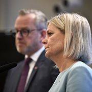 Mikael Damberg (S) ekonomisk-politisk talesperson och Magdalena Andersson, Socialdemokraternas partiledare.