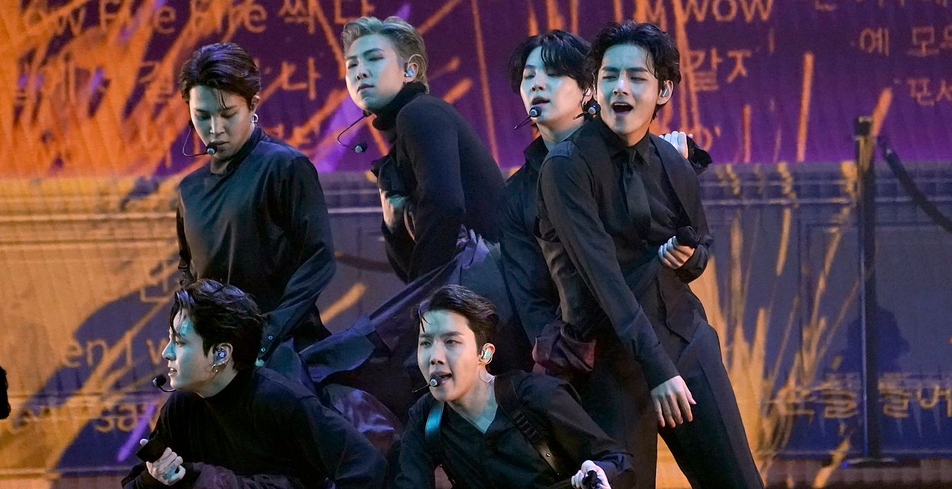 BTS under ett framträdande 2022.