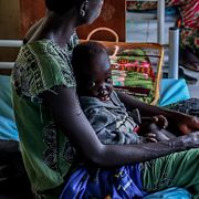 Arkivbild: Vårdavdelning för undernärda barn i Bor, Sydsudan den 18 augusti 2025. 