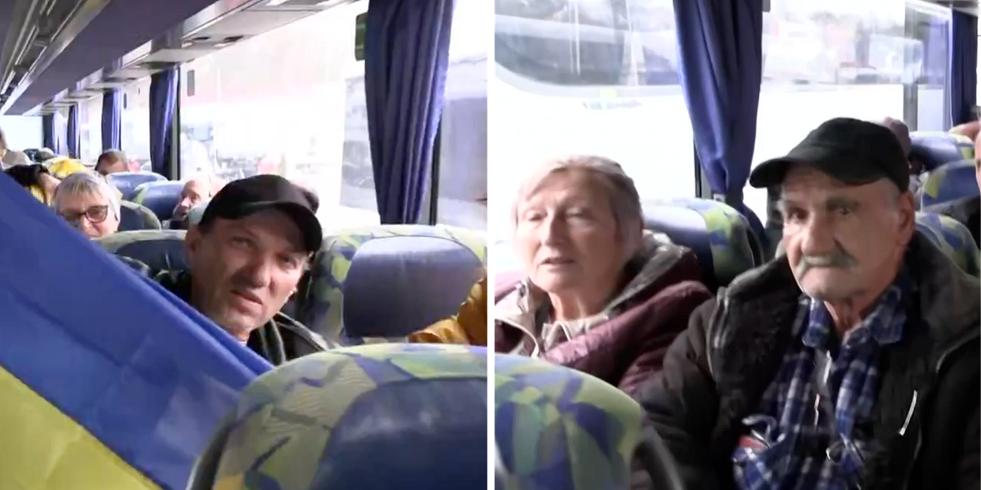 Hundratals evakuerade nådde ukrainskt territorium på lördagen.