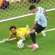Vozinha under matchen mot Uruguay.