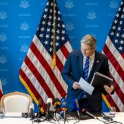 USA:s handelsrepresentant Jamieson Greer och finansminister Scott Bessent. 