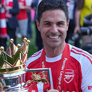 Liverpools Alexander Isak, Arsenaltränaren Mikel Arteta och City-anfallaren Erling Braut Haaland.