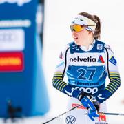 Ebba Andersson under Tour de Ski i januari.