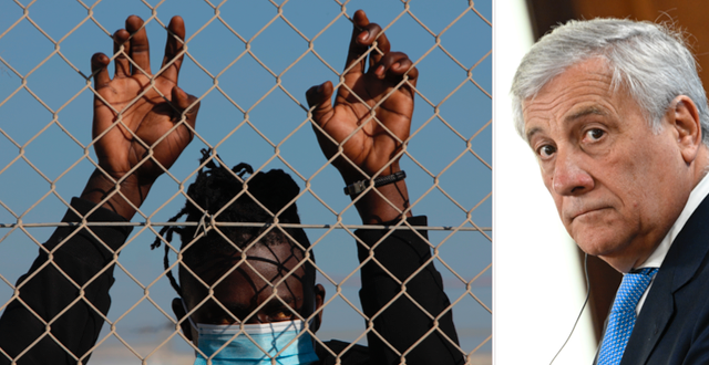 Asylfrågan en svår fråga för EU:s medlemsländer. Till höger Italiens utrikesminister Antonio Tajani. TT