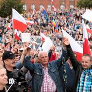 Protester mot reformerna i Polen.