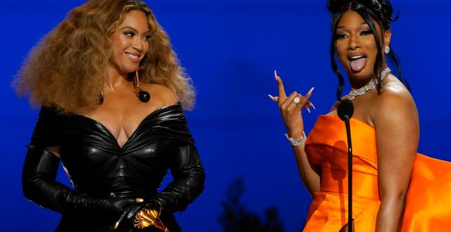 Beyonce och Megan Thee Stallion vid förra årets gala (Arkivbild) Chris Pizzello / AP