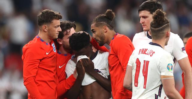Englands landslag under EM-finalen 2020. CARL RECINE / REUTERS