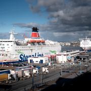 En Stena Line-färja i Göteborg.