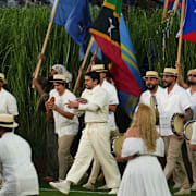 Donald Trump/Bad Bunny under nattens halvtidsshow.