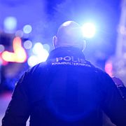 Polis på plats i Fagersjö.