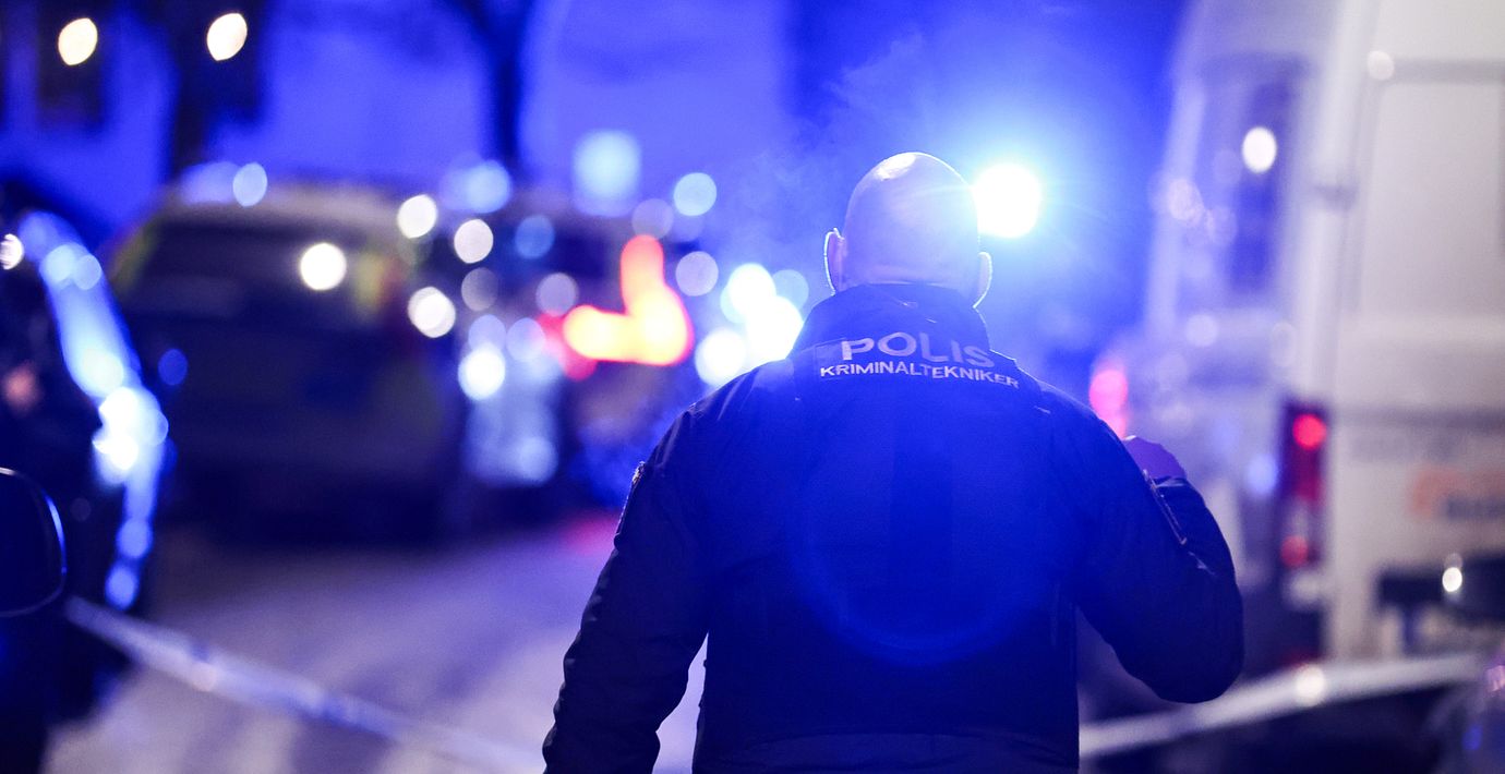 Polis på plats i Fagersjö.