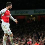 Arsenals Olivier Giroud firar.