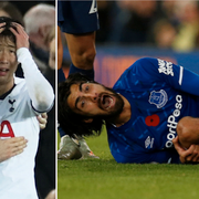 Son Heung-Min och André Gomes.