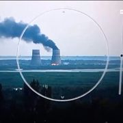 En övervakningsbild visar kärnkraftverket Zaporizjzja 2024.