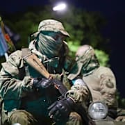 Medlem ur Wagnergruppen i Rostov-on-Don under upproret, 24 juni. AP