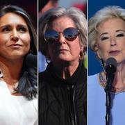 Reportrar på plats utanför Mar-a-Lago, Tulsi Gabbard, Susie Wiles och Linda McMahon.