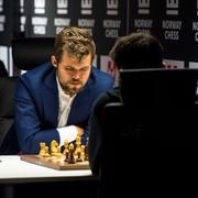 Magnus Carlsen in action.