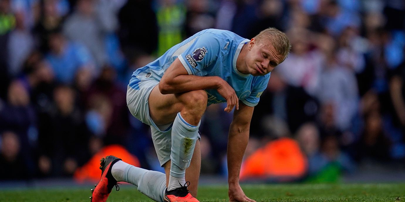 Citys norske stjärna Erling Haaland, 20 september.