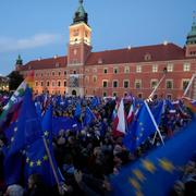 Pro-EU-demonstration i Warszawa i oktober.