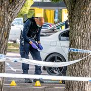 Brottsplatsen vid köpcentrumet Kupolen i Borlänge.