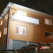 Huset där knivbråket utspelade sig.