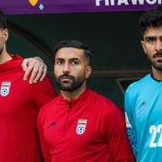 Svensk-iranske Saman Ghoddos, som ingår i den iranska truppen, inför matchen.